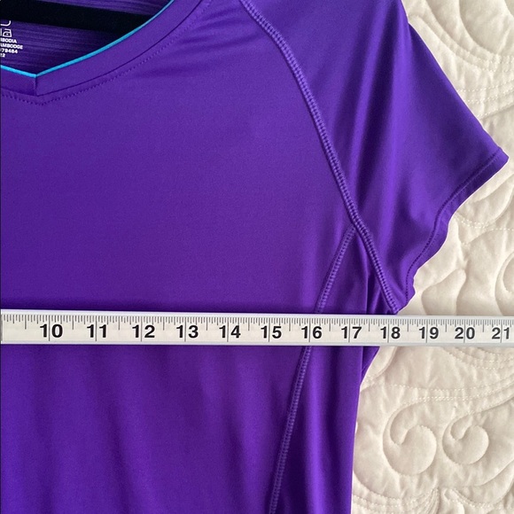 Athletic Works Dri-More Workout Tee Purple Size Large - Picture 7 of 8